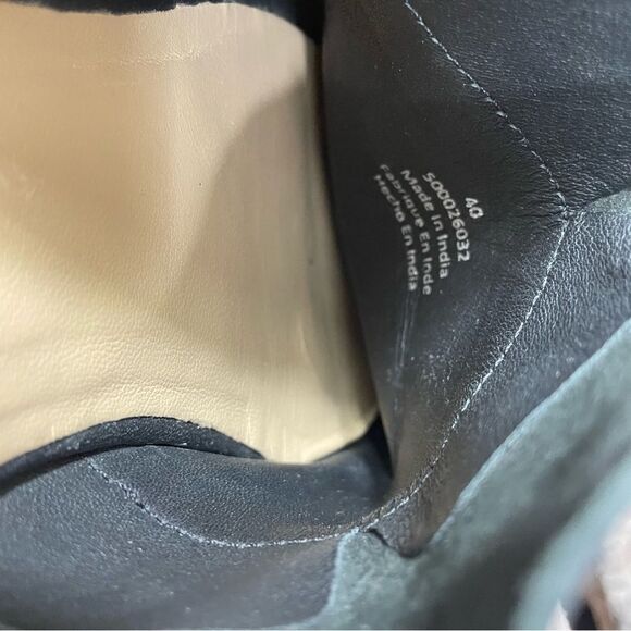 Free People Black Leather Slide On Pointed Toe Flats - Picture 8 of 9